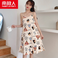 南极人吊带睡裙少女夏季薄款可爱卡通日系甜美性感睡衣女春夏天