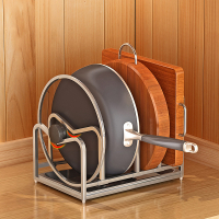 弘拜 304不锈钢锅盖架 坐式菜板砧板案板粘板架 厨房收纳台面放锅盖神器