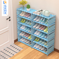 弘拜 简易多层鞋架落地 鞋柜 门口放鞋的架子 家用经济型宿舍寝室防尘收纳鞋柜 省空间组装小鞋架子 鞋架布艺双四五六八层