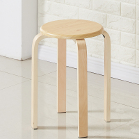 弘拜 简约设计弯腿曲木凳 彩色实木凳子成人换鞋凳 居家凳