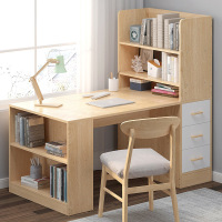 弘拜 电脑台式桌书桌书架组合 家用办公桌 写字桌学生家用简约电脑桌书桌书架一体桌