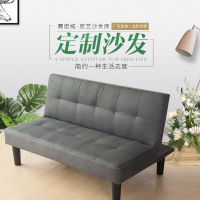 弘拜 可折叠多功能现代客厅皮艺沙发床 实木框简约现代小户型客厅可折叠皮艺沙发床两用家具