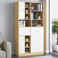 弘拜 书架 储物柜落地家用书柜 简约现代客厅置物柜省空间多功能收纳柜子