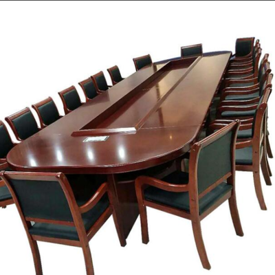 辉月办公家具办公桌大会议桌洽谈长条桌椅油漆贴实木皮会议桌