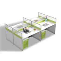 辉月简约现代时尚办公桌 职员2/4/6人位四人位隔断屏风卡位公司职员桌椅卡座组合员工桌