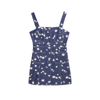 鱼爪小雏菊牛仔背带裙2020春季新款学院风少女连衣裙遮肚显瘦学生裙子