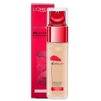 欧莱雅复颜提拉紧肤积雪精华粉底液30ml 100色 持妆遮瑕自然裸妆保湿