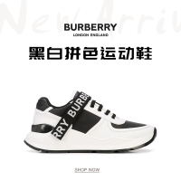 巴宝莉(BURBERRY)时尚运动鞋潮流户外休闲鞋黑白拼色女士运动鞋 8011531