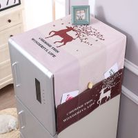 北欧风冰箱盖布单开双开洗衣机罩防尘棉麻盖巾微波炉罩私人订制 食梦鹿 微波炉均码35*100