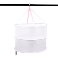 [单层全封闭]晒衣篮晾衣网羊毛衫毛衣内衣袜子平铺晾晒网架晒鱼干|双层全封闭升级款61CM粉