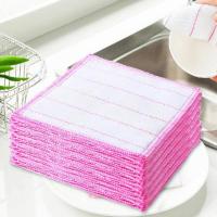 不沾油厨房清洁百洁布锅毛巾擦吸水不掉桌厚抹布去油巾刷毛清洁巾|20条百洁布[实惠装]