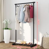 阳台晾衣架落地折叠式内伸缩挂衣架家用简易晒衣架凉衣架衣服架子|黑色迷你