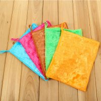 百洁布纤维抹布【送海绵擦】洗碗布木刷碗布厨房不沾油双层加厚|【随机色】2条装 小号18*23CM