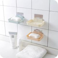 肥皂盒吸盘壁挂香皂盒沥水卫生间香皂架肥皂架免打孔浴室肥皂盒架|镂空直漏单层灰色