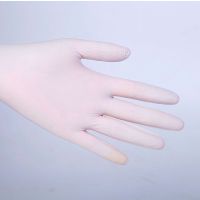 清洁防油家务美容一次性手套乳胶橡胶加厚牙科检查食品餐饮女pvc|[乳白色耐用]100只袋装 L