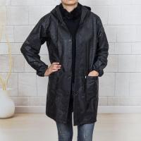 韩版男女成人罩衣长袖连帽防尘防油烟厨房轻度防水大人工作服围裙|黑色豹纹 3XL