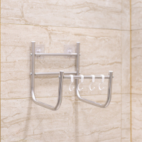 不锈钢卫生间放盆架洗脸盆架子盆子收纳架免钉壁挂式置物架挂盆架|C挂式大小号各一个[厨房+卫生间]