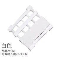收纳免打孔衣服柜子衣柜隔板自由组合收纳神器置物分层架隔板分层|白色 长38-55宽24CM