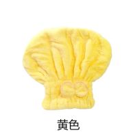 加速吸水 干发神器珊瑚绒加厚吸水快速干发帽加厚浴帽居家必备|黄色1个装