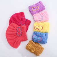 加速吸水 干发神器珊瑚绒加厚吸水快速干发帽加厚浴帽居家必备|粉色+黄色2条装