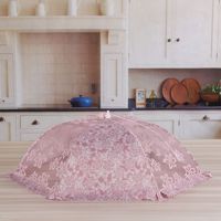 罩盖饭罩盖菜罩餐桌罩子食物菜防尘罩可折叠超密透气家用新款菜罩|繁花似锦--网布款[玫红] 长方形边长50乘70厘米