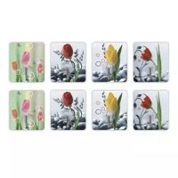 强力无痕不锈钢免钉粘钩强力挂钩粘贴透明吸盘钩子|[不锈钢]郁金香 20个