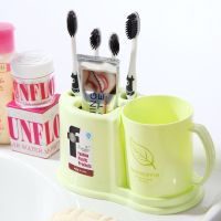 创意浴室牙刷架漱口杯置物架卫生间洗漱牙具座牙膏架刷牙杯收纳盒|单杯绿