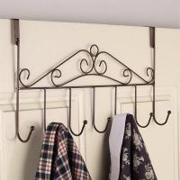 挂钩免钉铁艺门后衣帽架挂衣架门背式顺丰速递无痕门上挂衣钩衣勾|七钩【加粗】古铜二个 顺丰速运24小时发货