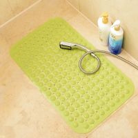 无味浴室防滑垫洗澡淋浴大号带吸盘按摩脚垫厕所卫生间隔水地垫子|豆绿 环保无味48*48cm中号款