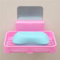 肥皂盒吸盘壁挂香皂盒沥水卫生间香皂架肥皂架免打孔浴室肥皂盒架|北欧红3个