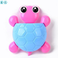 牙刷架可爱动物乌龟强力吸盘牙刷牙膏收纳置物架浴室吸壁式牙具座|（蓝色）1个装