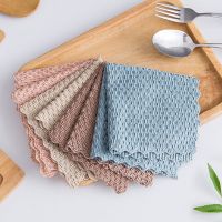 杏仁绒布洗碗布不沾油抹布家用擦桌子百洁布厨房家务清洁吸水毛巾|3片装杏仁绒布