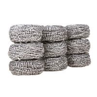 清洁用品100个厨房刷锅清洁球1个大号钢丝球不锈钢洗碗洗锅|100个装(划算送手柄) 特大号耐用