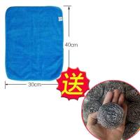 可挂式抹布珊瑚绒洗碗布百洁布擦桌免洗洁精不沾油加厚大尺寸刷碗|:3条30*40送6个钢丝球