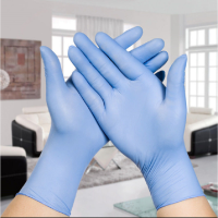 美容手套食品级家务手套洗碗餐饮pvc手套一次性丁晴橡胶乳胶刺绣|A级紫蓝色200只特小号特价款 S