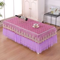 电炉罩支持罩烤火炉定做尺寸防尘罩蕾丝布艺罩餐桌罩新款加厚茶几|一见钟情紫色 65*130*40cm