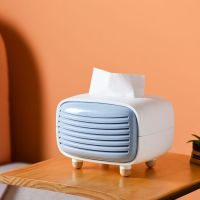 创意纸巾盒放卫生纸抽纸盒餐巾纸盒客厅餐厅家用茶几遥控器收纳盒|[新款]复古创意纸巾盒雾霾蓝