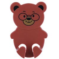 卡通电源线插头收纳挂架挂钩电器插头插座架强力粘钩整理贴钩粘钩|[棕色小熊] [4个装]