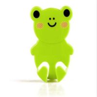 卡通电源线插头收纳挂架挂钩电器插头插座架强力粘钩整理贴钩粘钩|[绿色青蛙] [6个装]