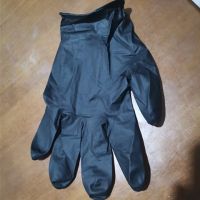 防脏防护黑色丁晴手套汽修纹绣防油橡胶手套修理工男女通用一次性|黑丁一次性加厚款100只袋装 中号M