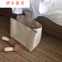 购物袋帆布2020简约大容量帆布包ins购物包手提包女大包