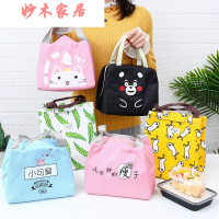 便当包饭盒袋保温袋牛津布提饭包韩版创意卡通可爱便当包 防水牛津布野餐包加厚手提保温袋饭盒包