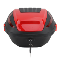 摩托车尾箱2019新款电动车尾箱电摩大号后备箱摩托车置储物箱拆卸通用后尾箱 铃木红B3款