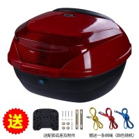 摩托车尾箱特大号尾箱电动车后备箱特大通用储物箱超大快拆加厚加宽 枣色大号013