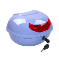 摩托车尾箱特价电动车尾箱小龟通用工具箱中号储物箱电摩托车后备箱载物箱王 浅紫色青春紫