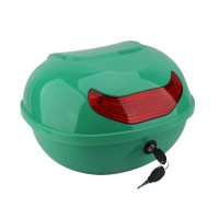 摩托车尾箱特价电动车尾箱小龟通用工具箱中号储物箱电摩托车后备箱载物箱王 浅绿色薄荷绿