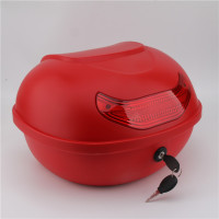 摩托车尾箱特价电动车尾箱小龟通用工具箱中号储物箱电摩托车后备箱载物箱王 浅黄色单片亚光铃木红