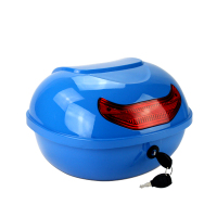 摩托车尾箱特价电动车尾箱小龟通用工具箱中号储物箱电摩托车后备箱载物箱王 湖蓝色山水蓝