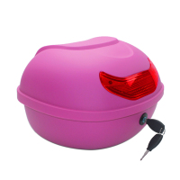 摩托车尾箱特价电动车尾箱小龟通用工具箱中号储物箱电摩托车后备箱载物箱王 西瓜红亚光玫红