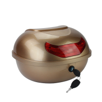 摩托车尾箱特价电动车尾箱小龟通用工具箱中号储物箱电摩托车后备箱载物箱王 香槟色香槟金